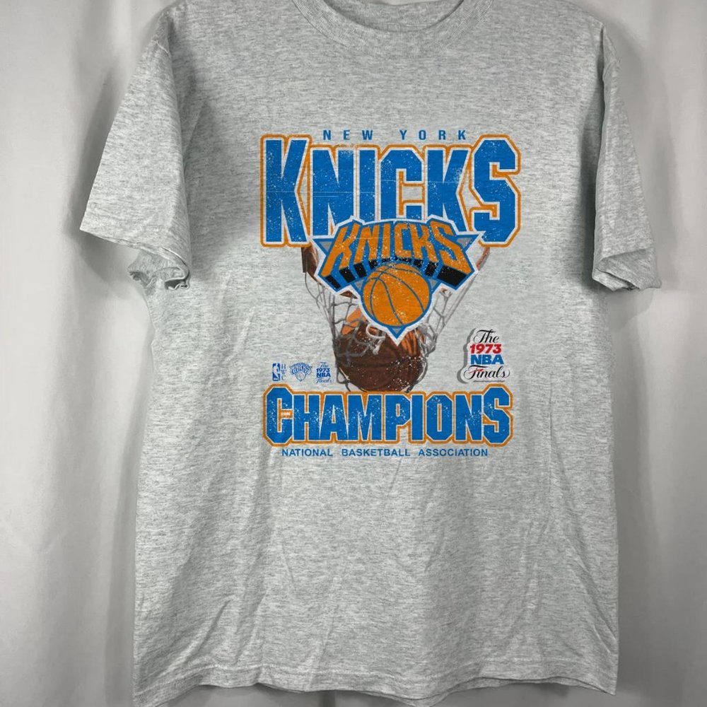 new york Knicks 1973 basketball association Nothing But Net shirt collection tee